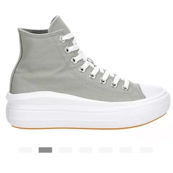 BRAND NEW CONVERSE WOMENS CHUCK TAYLOR ALL STAR MOVE HIGH TOP - PALE GREEN - Picture 2 of 7